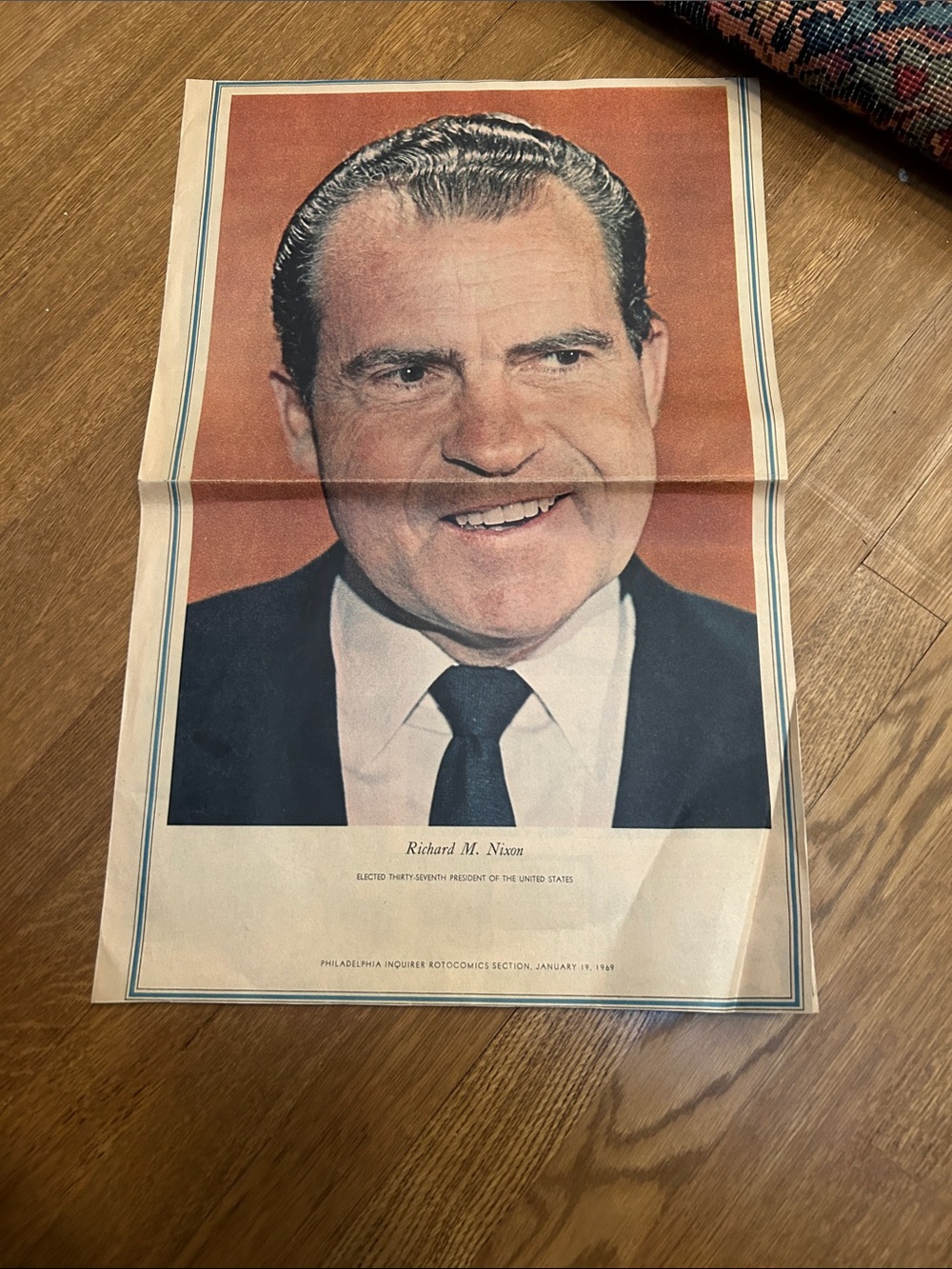 Richard Nixon 1969 Newspaper